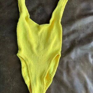Hunza G Yellow One Piece Swimsuit